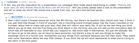 Bill Murray AMA on Reddit